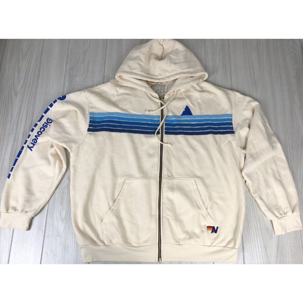 Aviator Nation Discovery Channel Shark Week Promo Zip-Up Hoodie Unisex Adult XL